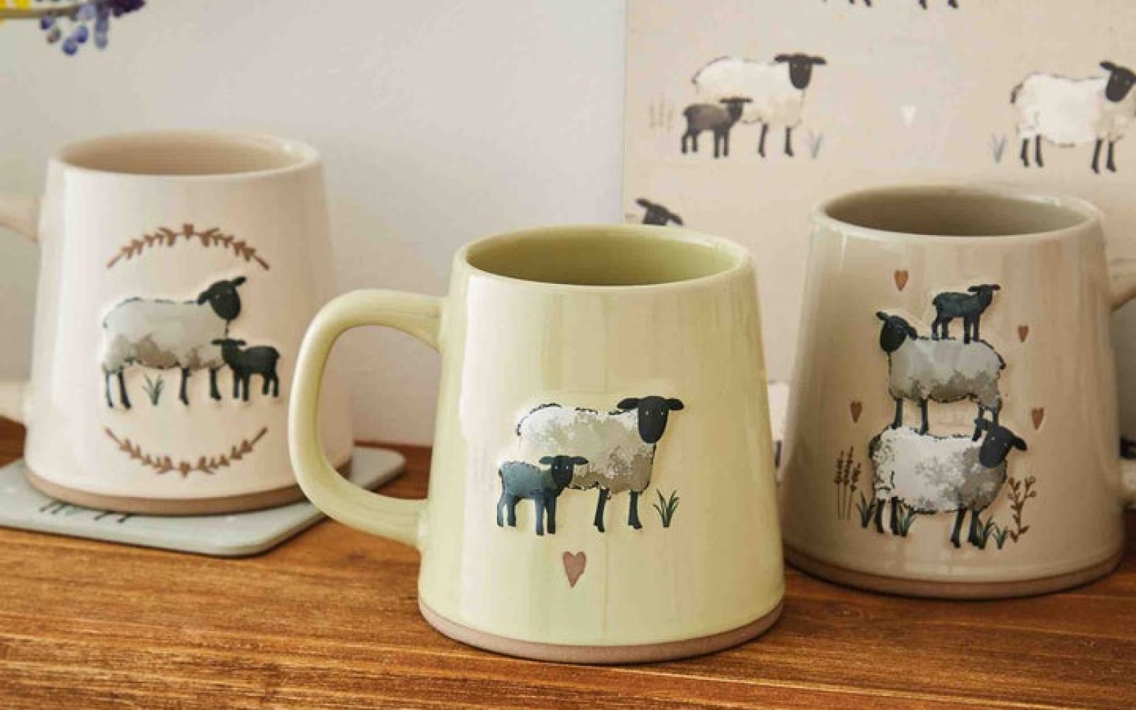 Cooksmart Highland sheep mugs