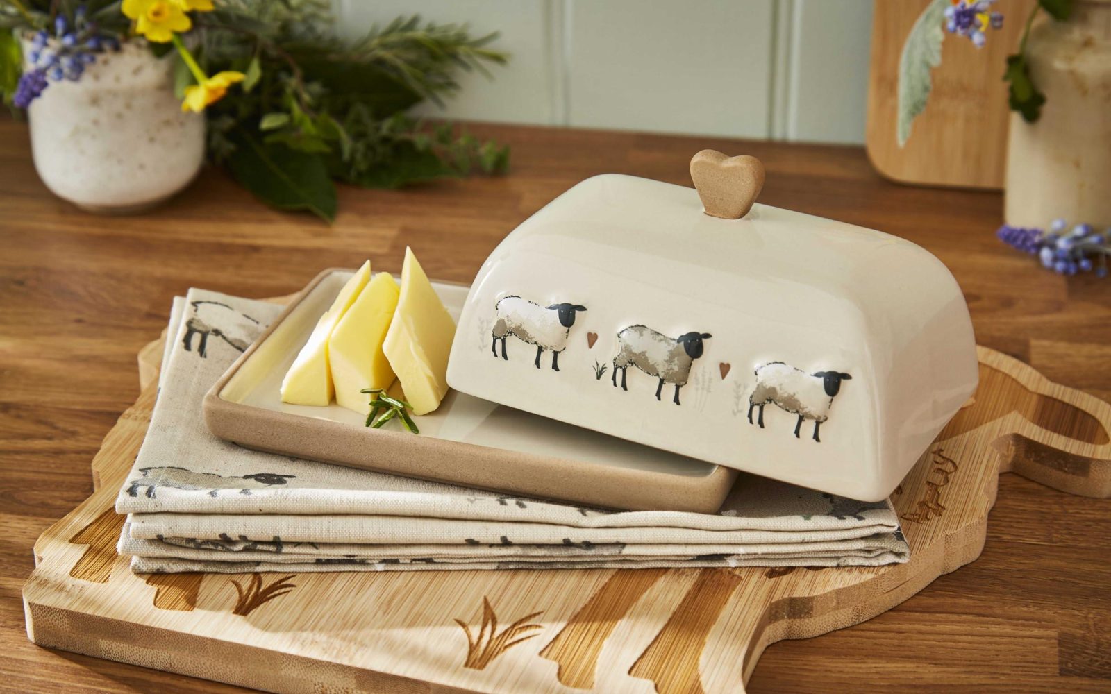 Cooksmart Highland Sheep butter dish